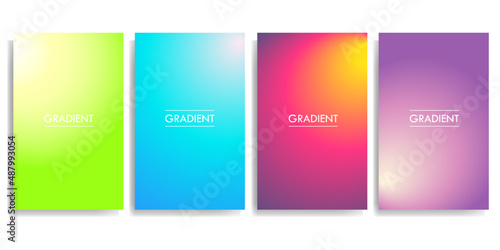 Colorful Gradient Background Set For Simple Poster Flyer Backdrop Banner