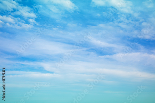 Blue sky with clouds. Abstract nature sky background © vvvita