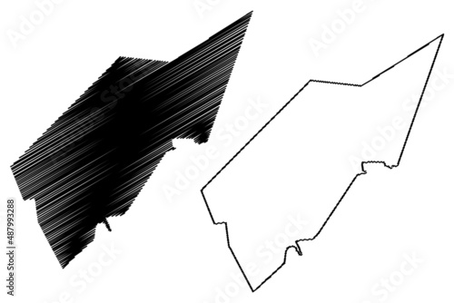 Satuba municipality (Alagoas state, Municipalities of Brazil, Federative Republic of Brazil) map vector illustration, scribble sketch Satuba map