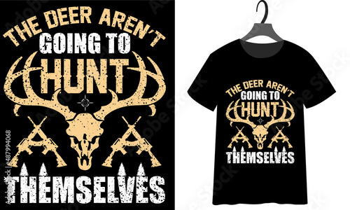 Hunting T-shirt Design, Deer Hunting T-shirt Design