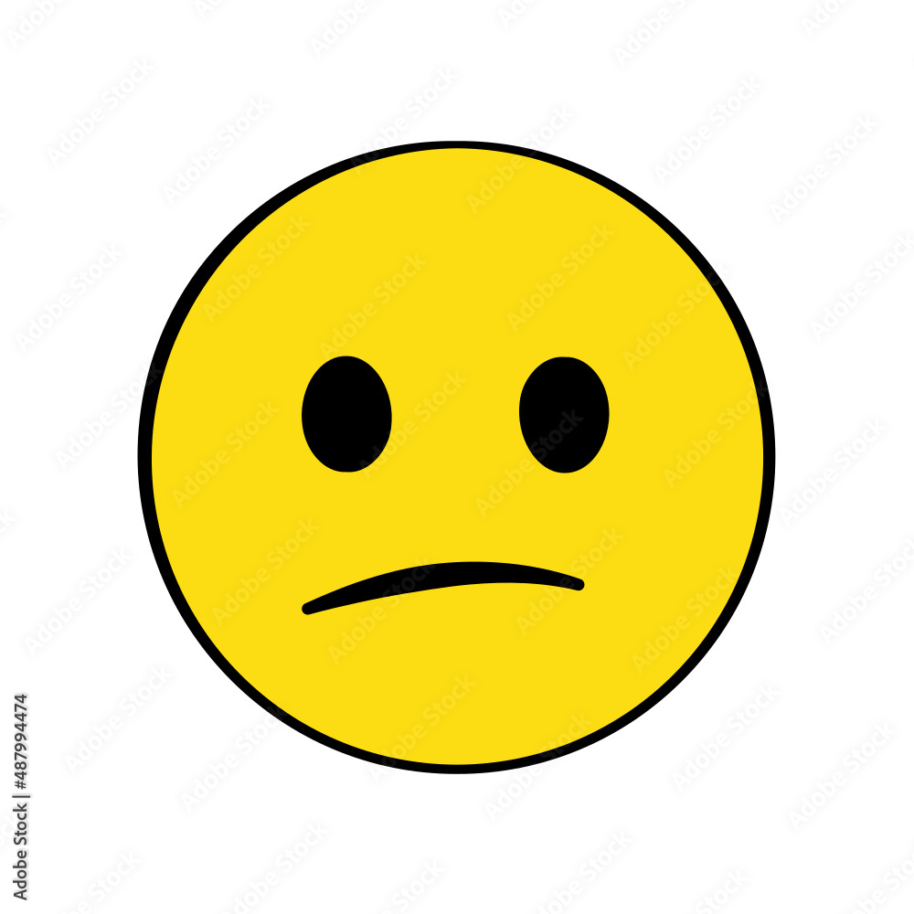 Confused face emoji. Isolated. Vector. Cartoon Confused face emoji. Isolated. Vector. Cartoon