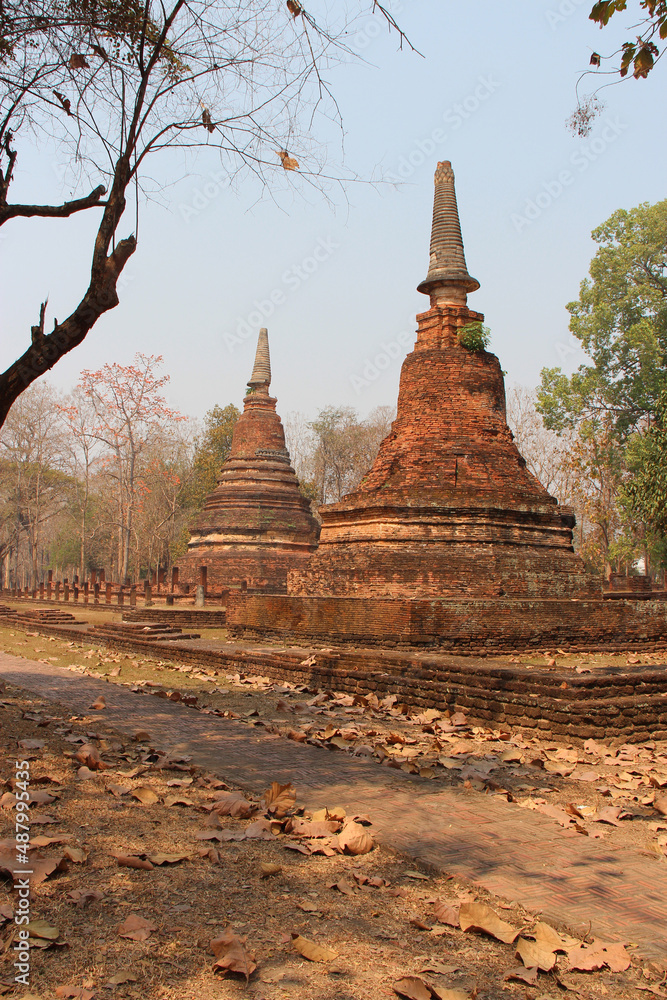 ruined buddhist temple (Wat Phra That) - Khamphaeng Phet - Thailand