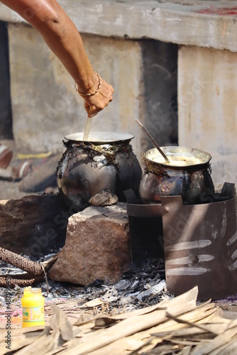 preparing food in a restaurant