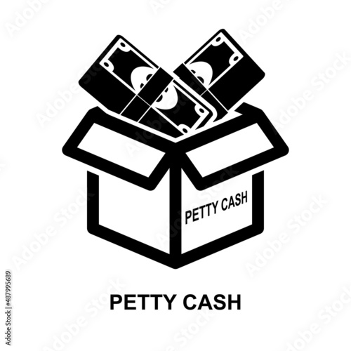 Petty cash icon isolated on white background vector illustration.