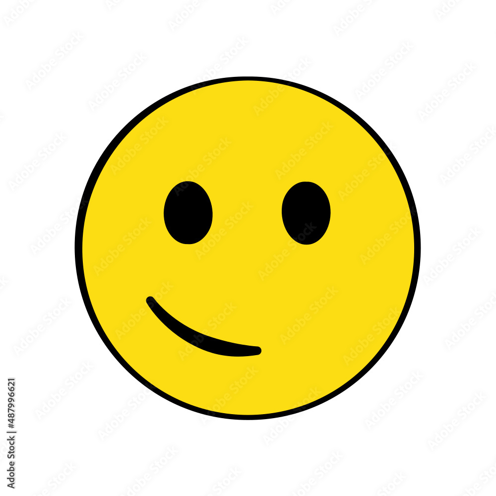 Smirking emoji. Isolated. Vector. Cartoon Smirking emoji. Isolated. Vector. Cartoon