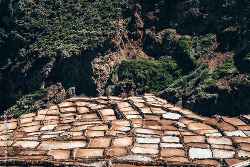 salt mines in the region of cusco peru
