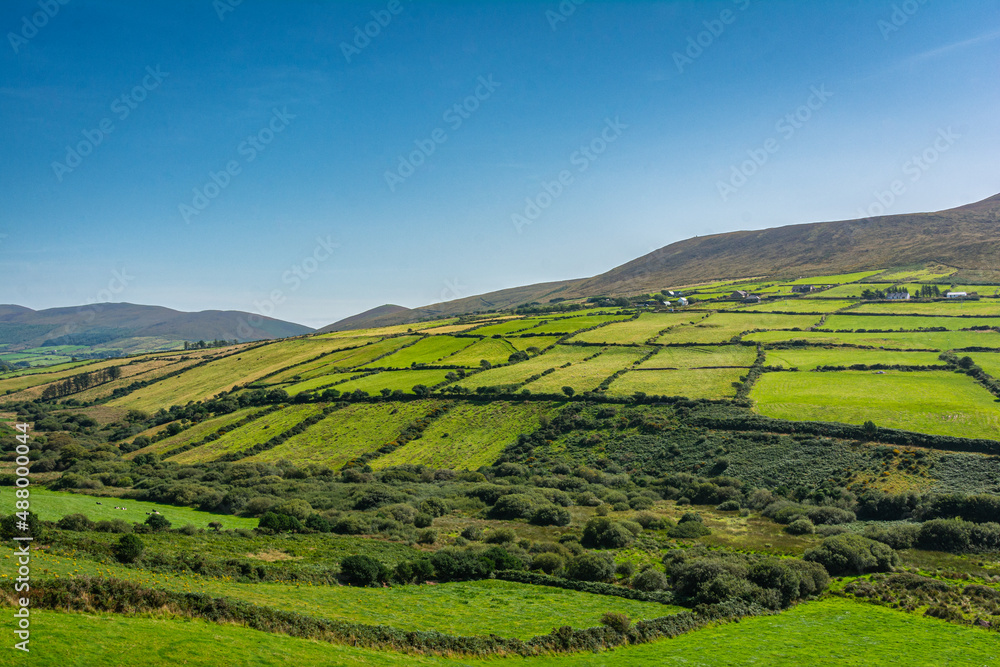 View of the fields from the N86 road, South West Ireland
