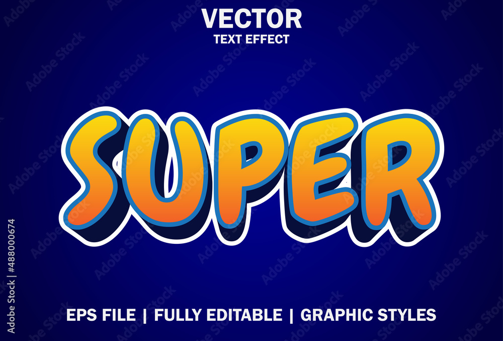 blue background super text effect editable. blue background super text effect editable.