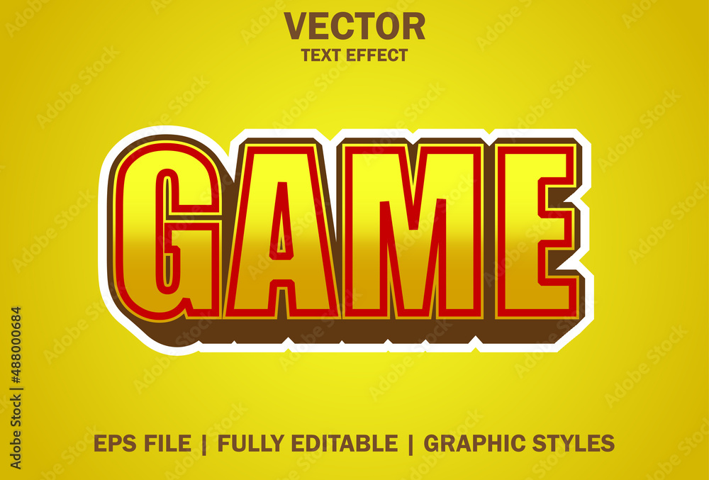 yellow background game text effect editable. yellow background game text effect editable.