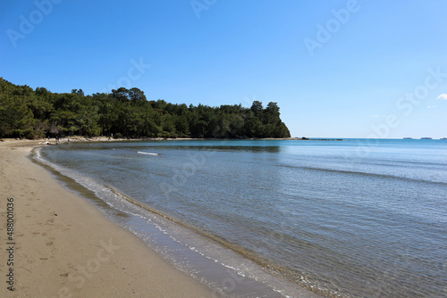 Fototapeta Naklejka Na Ścianę i Meble -  coast of the azure mediterranean sea in Phaselis, Turkey