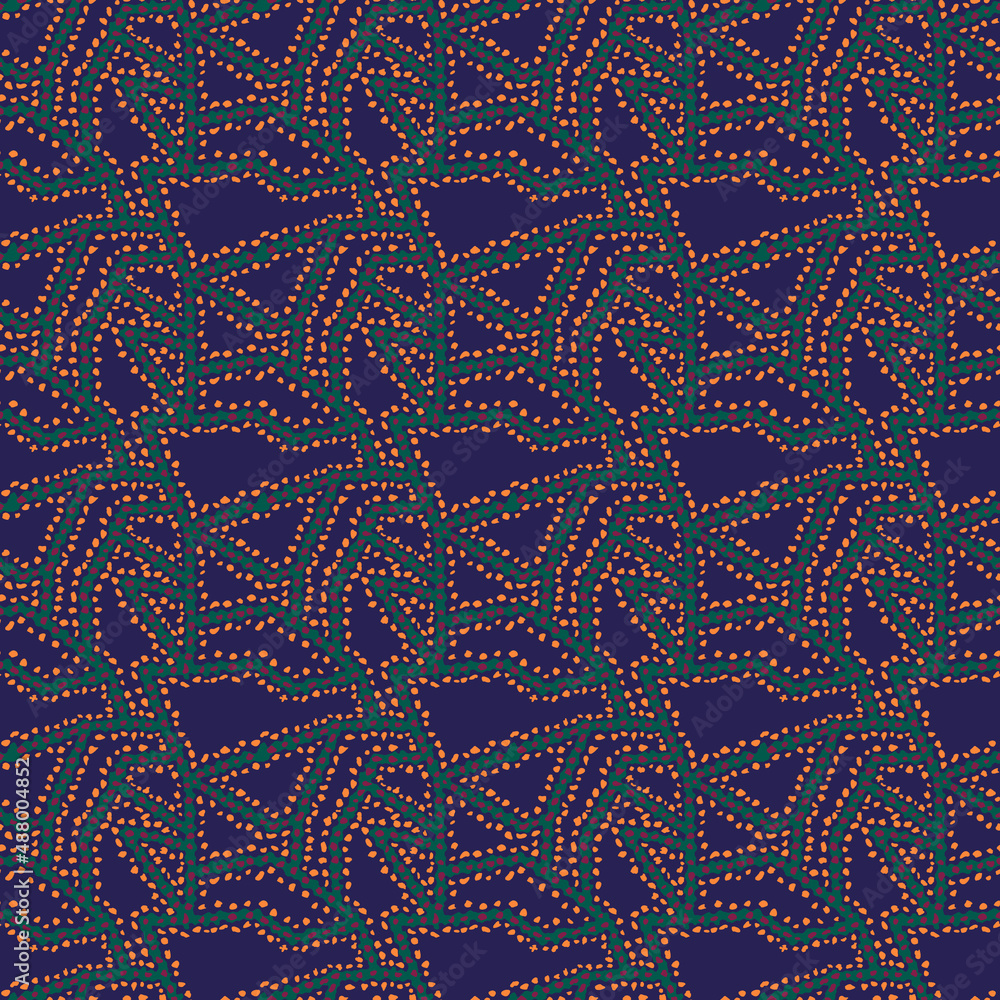 Seamless pattern. Aboriginal ornament. Folk wallpaper. Shapes, spots backdrop. Indigenous background. Tribal motif. Ethnic mosaic. Digital paper, textile print, web design. Seamless pattern. Aboriginal ornament. Folk wallpaper. Shapes, spots backdrop. Indigenous background. Tribal motif. Ethnic mosaic. Digital paper, textile print, web design.