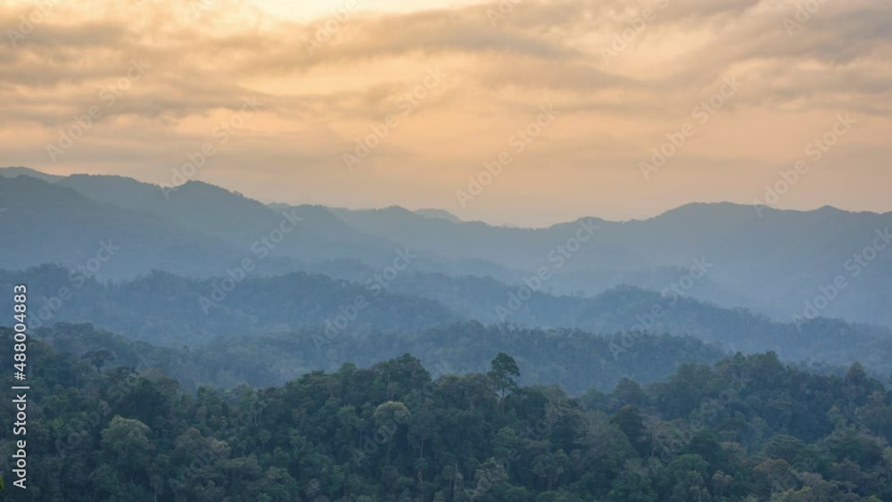 Timelapse nature landscape at rainforest with moving cloud mist dramatic sky, 4K time lapse Timelapse nature landscape at rainforest with moving cloud mist dramatic sky, 4K time lapse