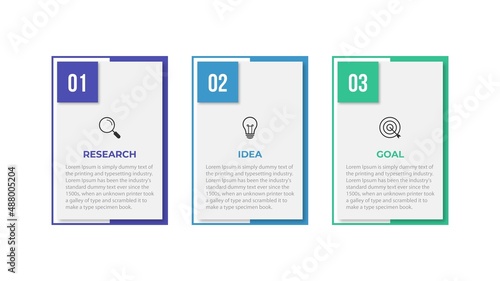 Vector infographic design template with 3 options or steps