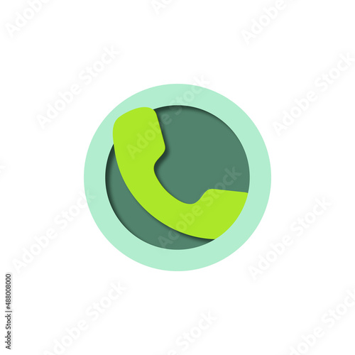 Icon phone green light green dark green