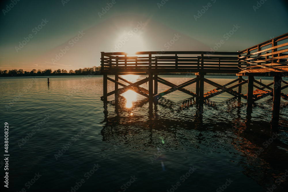 sunset at the pier