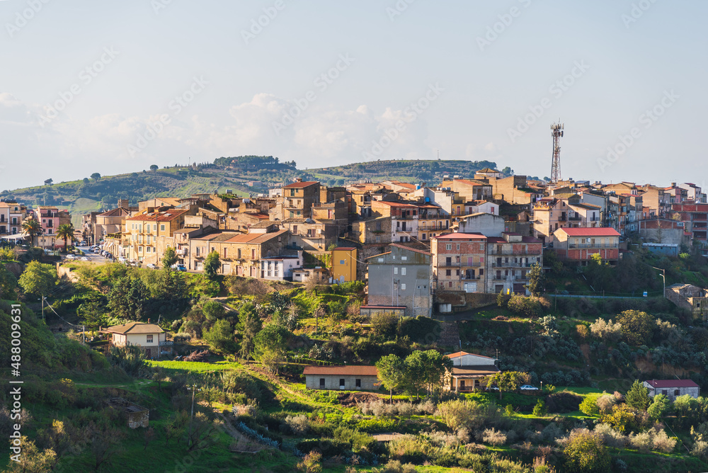 View of Mazzarino, Caltanissetta, Sicily, Italy, Europe