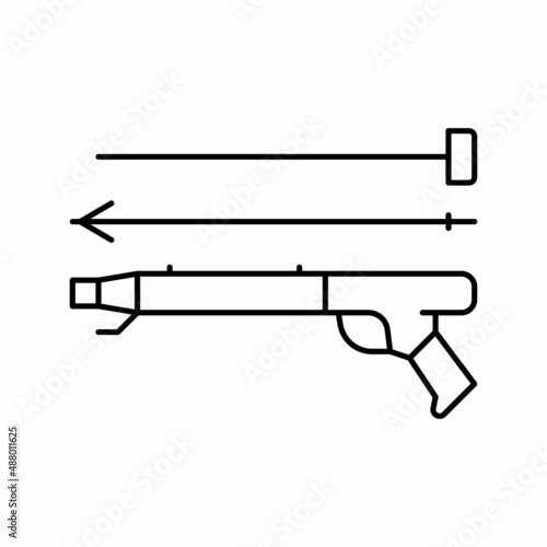 harpoon weapon line icon vector illustration sign