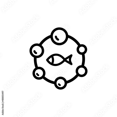 fish oil icon line symbol