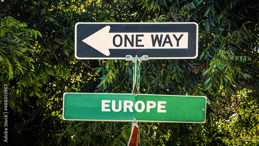 Street Sign to Europe