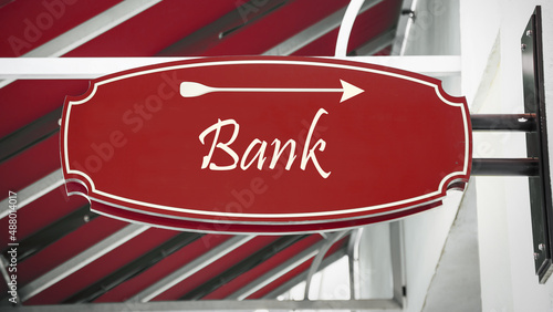 Street Sign to Bank