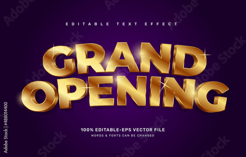 Gold Grand Opening text effect