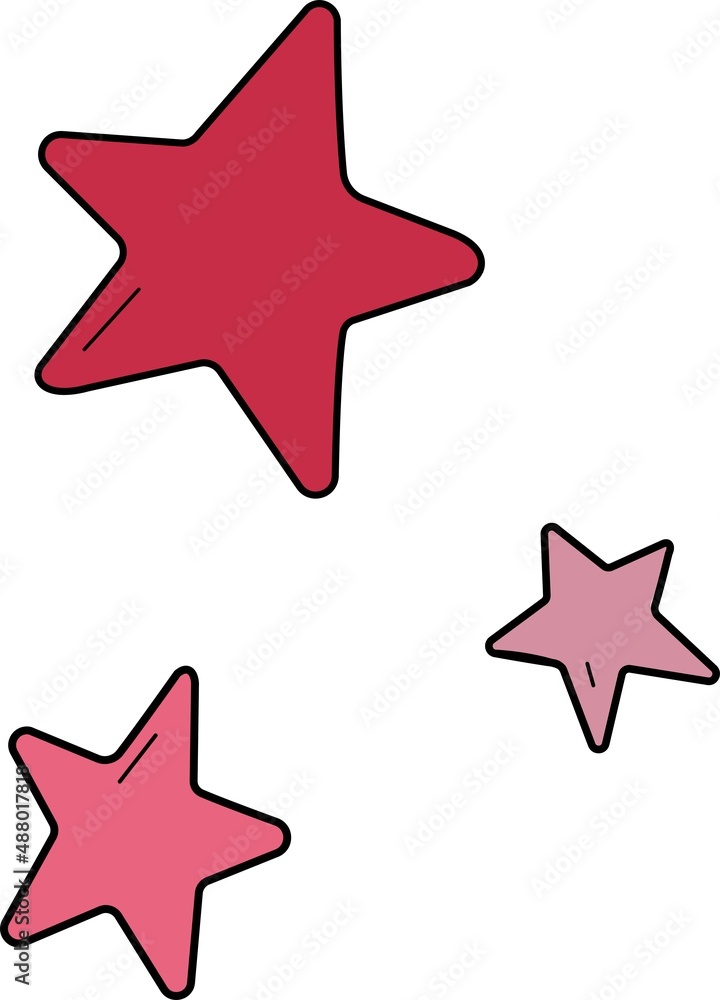 A vector set of star symbols used for magazines.
