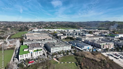 La zona industriale di Formello, paese vicino Roma.
Vista aerea del complesso industriale di Formello.