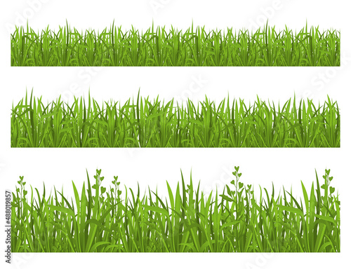 Grass Rows Seamless Set