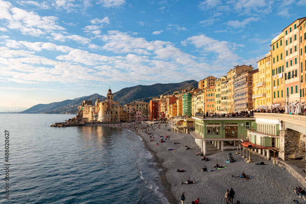 the seafront of the picturesque town of Camogli.