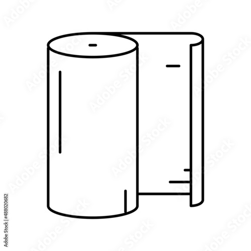 paper roll line icon vector illustration