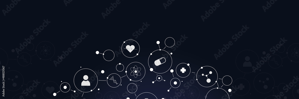 abstract blue medical technology background