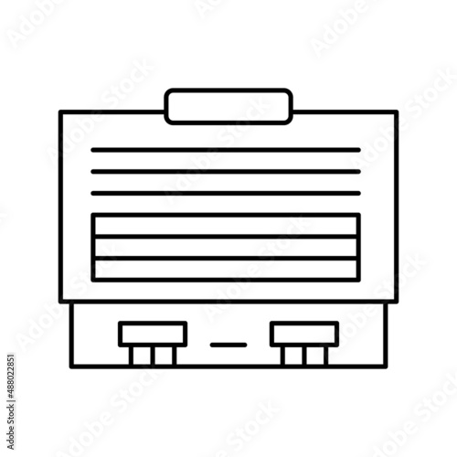 gym building line icon vector illustration