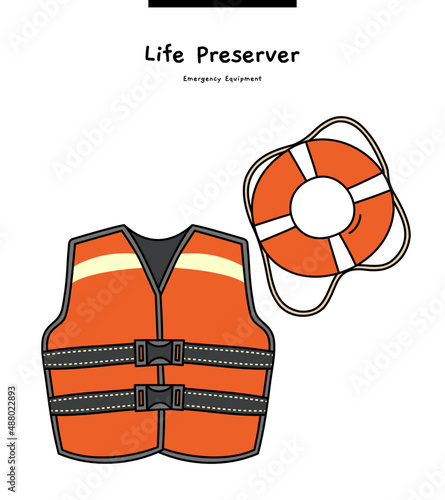 It is a life-saving item used when drowning. It's a life vest and a life tube.