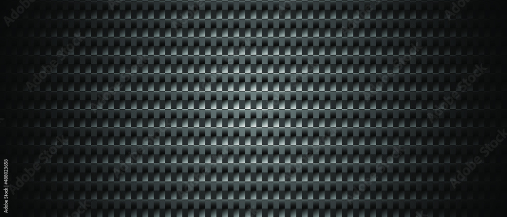 Dark black geometric grid background. Modern dark abstract  texture. Vector EPS 10