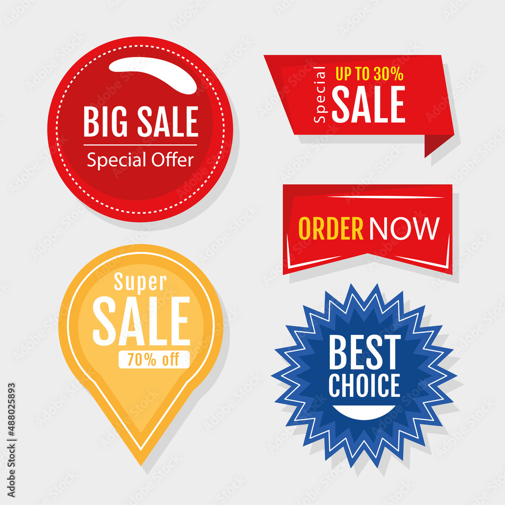 discount and sale labels