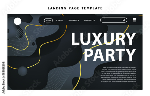 landing page template website presentation digital marketing flat design startup event party music