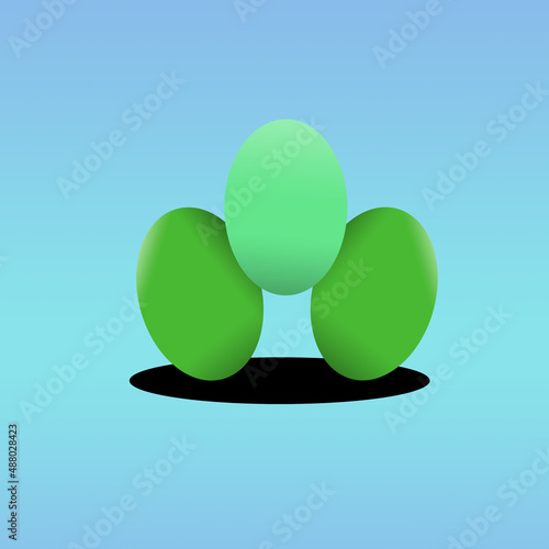 easter green eggs easter holidays card 