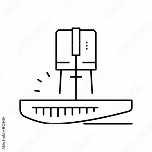 tuna fish cut line icon vector illustration