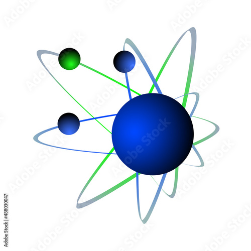 atom model logo isolated on white