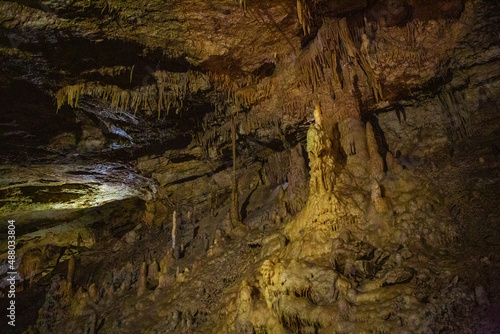 a beautiful and unusual large underground cave