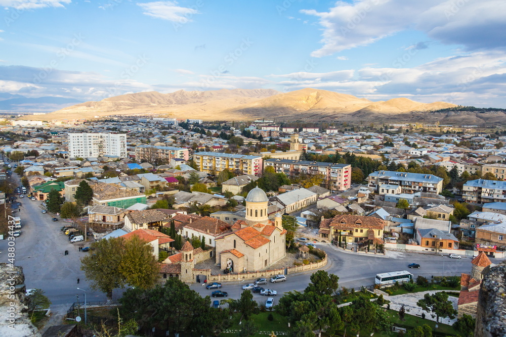 view of Gori, Georgia. Gori is principally known as the birthplace of Joseph Stalin