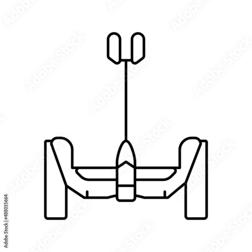 segway vehicle line icon vector illustration