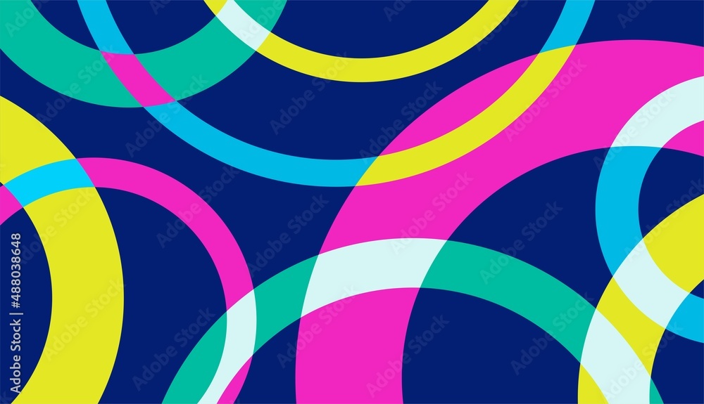 Colorful modern round shapes abstract background vector