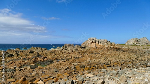 La côte de granite près du gouffre de Plougrescant 