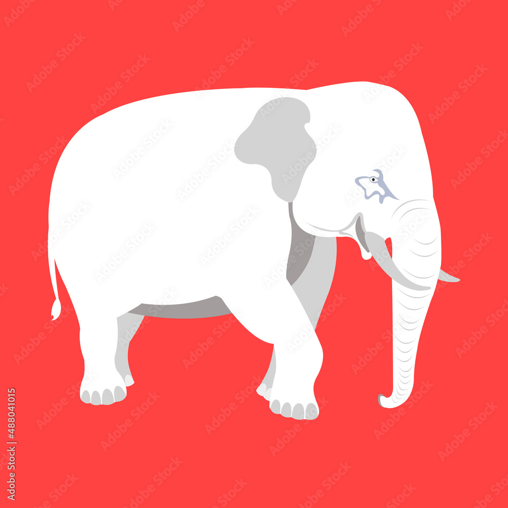 Obraz premium elephant silhouette vector