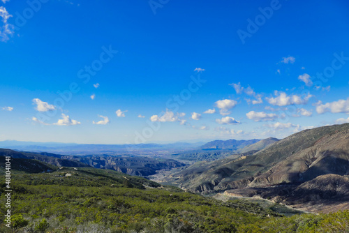 The western foothills and canyons of San Bernardino National Forest above San Jacinto, Southern California, USA. 