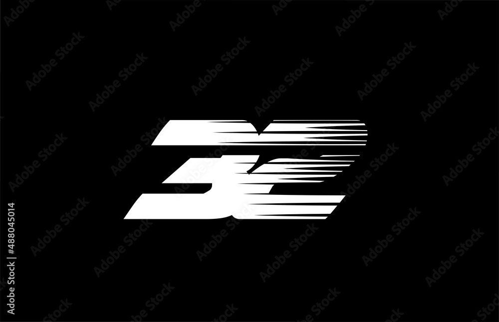 black and white simple 32 number logo icon design. Creative template for company and business black and white simple 32 number logo icon design. Creative template for company and business