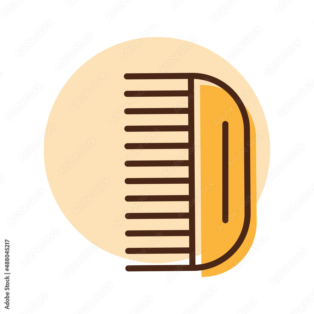 Hairbrush baby vector isolated icon Hairbrush baby vector isolated icon