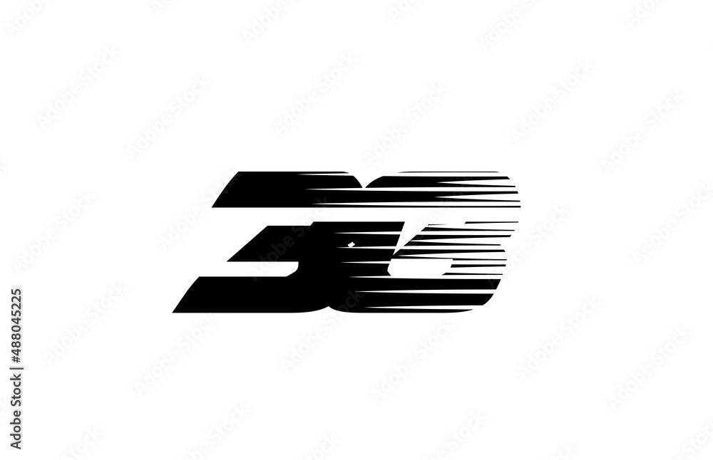 black and white simple 38 number logo icon design. Creative template for company and business black and white simple 38 number logo icon design. Creative template for company and business