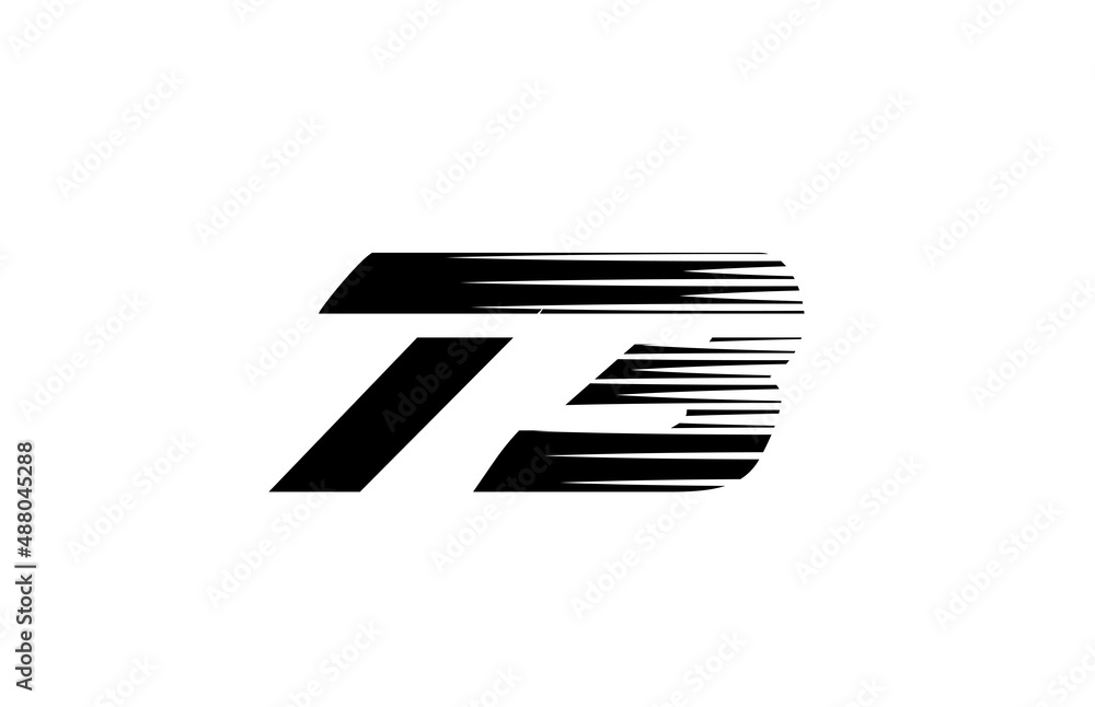 black and white simple 73 number logo icon design. Creative template for company and business black and white simple 73 number logo icon design. Creative template for company and business